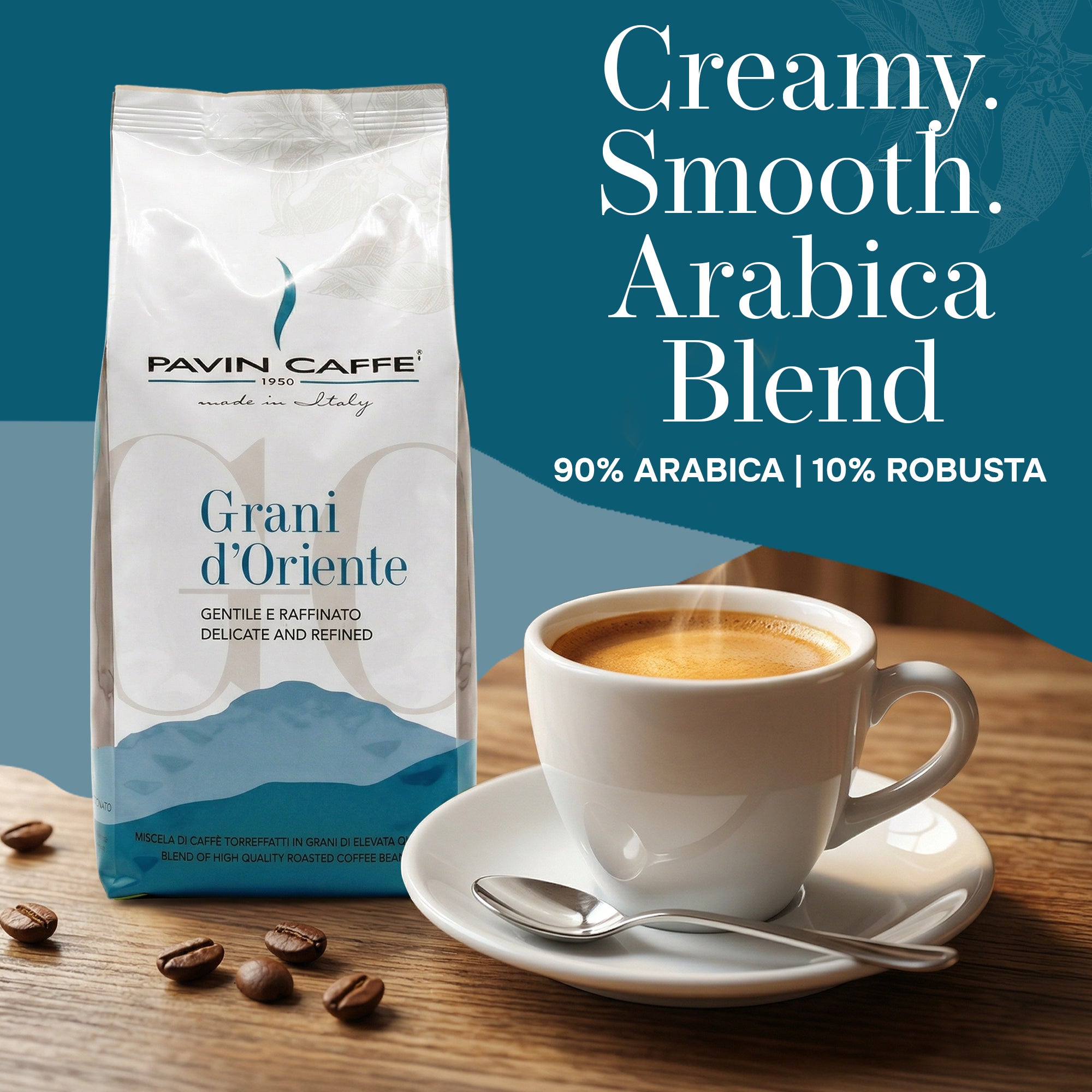 Grani d'Oriente Italian Coffee Beans 1kg | Medium Roast Pavin Caffè